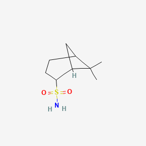 molecular formula C9H17NO2S B13164022 6,6-Dimethylbicyclo[3.1.1]heptane-2-sulfonamide 