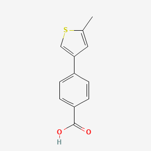 molecular formula C12H10O2S B13164041 4-(5-Methylthiophen-3-yl)benzoic acid 