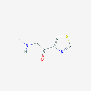 molecular formula C6H8N2OS B13164082 2-(Methylamino)-1-(1,3-thiazol-4-yl)ethan-1-one 