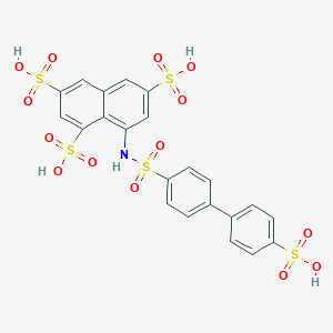 B131641 1,3,6-Naphthalenetrisulfonic acid, 8-(((4'-sulfo(1,1'-biphenyl)-4-yl)sulfonyl)amino)- CAS No. 144790-77-2