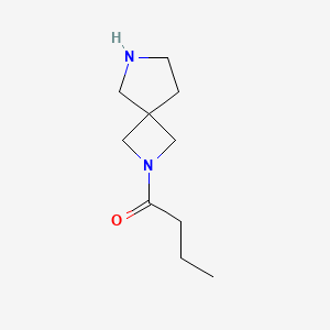 molecular formula C10H18N2O B13164174 1-{2,6-Diazaspiro[3.4]octan-2-yl}butan-1-one 