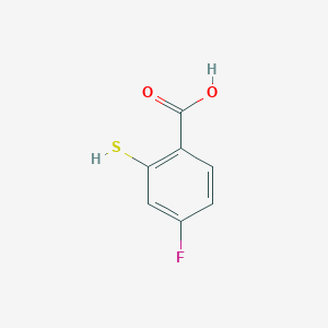 molecular formula C7H5FO2S B1316421 4-Fluoro-2-mercaptobenzoic acid CAS No. 81223-43-0