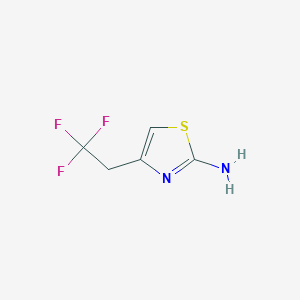 molecular formula C5H5F3N2S B13164214 4-(2,2,2-Trifluoroethyl)-1,3-thiazol-2-amine 