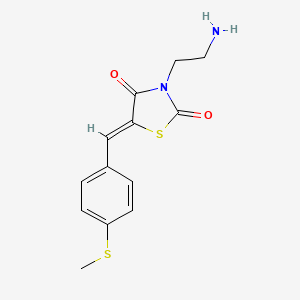 3-(2-Aminoethyl)-5-{[4-(methylsulfanyl)phenyl]methylidene}-1,3-thiazolidine-2,4-dione