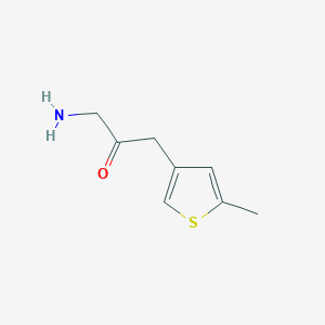 molecular formula C8H11NOS B13164221 1-Amino-3-(5-methylthiophen-3-yl)propan-2-one 