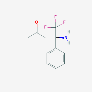 (4R)-4-amino-5,5,5-trifluoro-4-phenylpentan-2-one