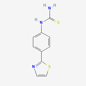 molecular formula C10H9N3S2 B13164283 [4-(1,3-Thiazol-2-yl)phenyl]thiourea 