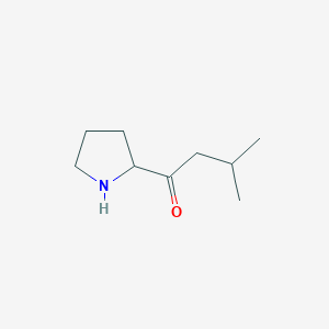 molecular formula C9H17NO B13164289 3-Methyl-1-(pyrrolidin-2-YL)butan-1-one 