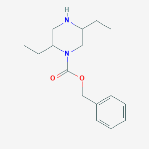 molecular formula C16H24N2O2 B13164295 Benzyl 2,5-diethylpiperazine-1-carboxylate 