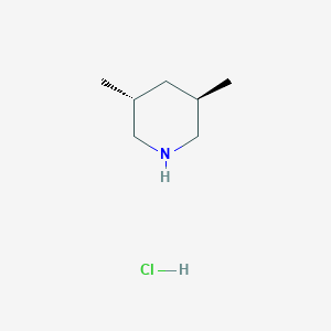 molecular formula C7H16ClN B13164371 trans-3,5-Dimethylpiperidinehydrochloride 