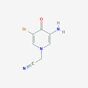 2-(3-Amino-5-bromo-4-oxo-1,4-dihydropyridin-1-YL)acetonitrile