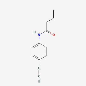 molecular formula C12H13NO B13164387 N-(4-ethynylphenyl)butanamide 