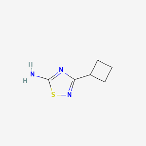 molecular formula C6H9N3S B13164401 3-Cyclobutyl-1,2,4-thiadiazol-5-amine 