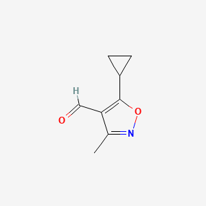 5-Cyclopropyl-3-methyl-1,2-oxazole-4-carbaldehyde