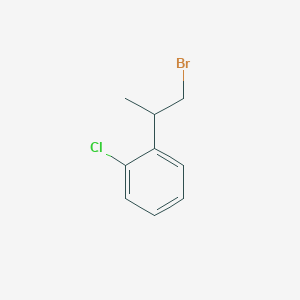 molecular formula C9H10BrCl B13164453 1-(1-Bromopropan-2-yl)-2-chlorobenzene 