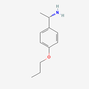 molecular formula C11H17NO B13164472 (1S)-1-(4-propoxyphenyl)ethanamine 