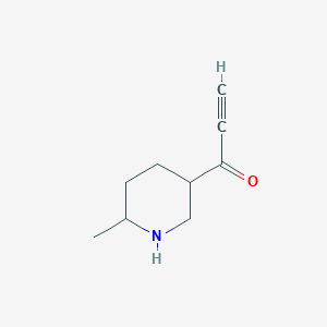 molecular formula C9H13NO B13164473 1-(6-Methylpiperidin-3-yl)prop-2-yn-1-one 