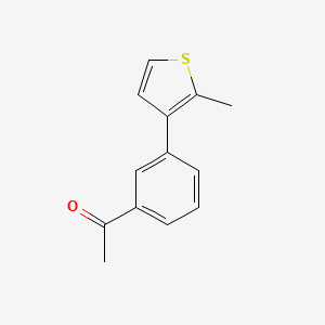 molecular formula C13H12OS B13164484 1-[3-(2-Methylthiophen-3-yl)phenyl]ethan-1-one 