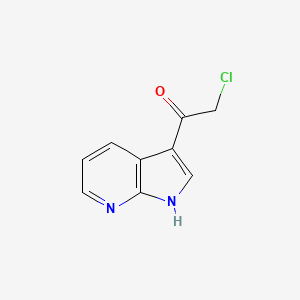 molecular formula C9H7ClN2O B1316453 2-氯-1-(1H-吡咯并[2,3-b]吡啶-3-基)-1-乙酮 CAS No. 83393-47-9