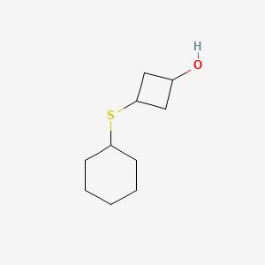 3-(Cyclohexylsulfanyl)cyclobutan-1-ol