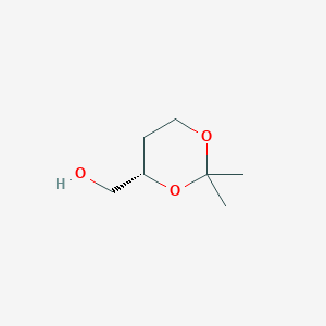 molecular formula C7H14O3 B1316455 (S)-(2,2-Dimethyl-1,3-dioxan-4-yl)methanol CAS No. 85287-64-5