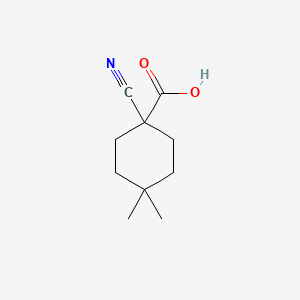 1-Cyano-4,4-dimethylcyclohexane-1-carboxylic acid