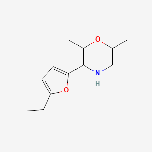 molecular formula C12H19NO2 B13164564 3-(5-Ethylfuran-2-yl)-2,6-dimethylmorpholine 