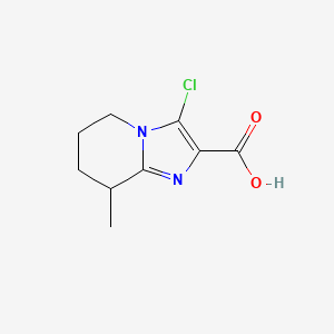 3-chloro-8-methyl-5H,6H,7H,8H-imidazo[1,2-a]pyridine-2-carboxylic acid