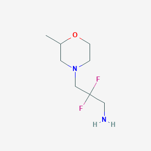 molecular formula C8H16F2N2O B13164583 2,2-Difluoro-3-(2-methylmorpholin-4-yl)propan-1-amine 