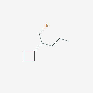 molecular formula C9H17Br B13164605 (1-Bromopentan-2-yl)cyclobutane 