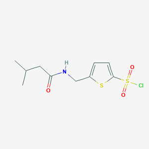 5-[(3-Methylbutanamido)methyl]thiophene-2-sulfonyl chloride