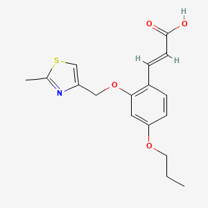 (2E)-3-[2-[(2-methyl-1,3-thiazol-4-yl)methoxy]-4-propoxyphenyl]acrylic acid