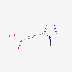 molecular formula C7H6N2O2 B13164671 3-(1-Methyl-1H-imidazol-5-yl)prop-2-ynoic acid 