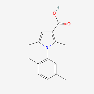 molecular formula C15H17NO2 B13164757 1-(2,5-dimethylphenyl)-2,5-dimethyl-1H-pyrrole-3-carboxylic acid 