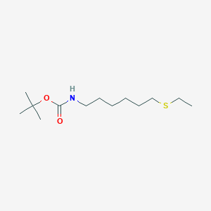 molecular formula C13H27NO2S B13164781 tert-Butyl N-[6-(ethylsulfanyl)hexyl]carbamate 