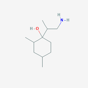 molecular formula C11H23NO B13164809 1-(1-Aminopropan-2-yl)-2,4-dimethylcyclohexan-1-ol 