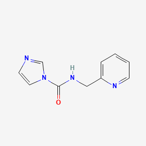 molecular formula C10H10N4O B13164818 N-(pyridin-2-ylmethyl)-1H-imidazole-1-carboxamide 