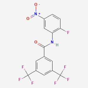 molecular formula C15H7F7N2O3 B13164856 N-(2-fluoro-5-nitrophenyl)-3,5-bis(trifluoromethyl)benzamide 