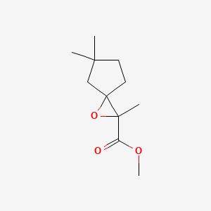 molecular formula C11H18O3 B13164874 Methyl 2,5,5-trimethyl-1-oxaspiro[2.4]heptane-2-carboxylate 