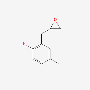 molecular formula C10H11FO B13164946 2-[(2-Fluoro-5-methylphenyl)methyl]oxirane 