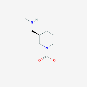 molecular formula C13H26N2O2 B13164947 (R)-Tert-butyl3-((ethylamino)methyl)piperidine-1-carboxylate 