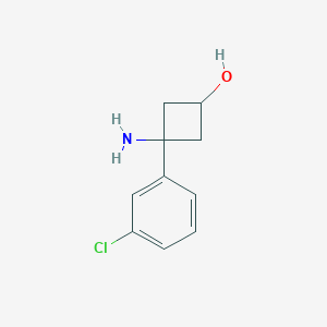 3-Amino-3-(3-chlorophenyl)cyclobutan-1-ol