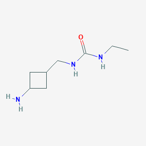 molecular formula C8H17N3O B13164966 1-[(3-Aminocyclobutyl)methyl]-3-ethylurea 