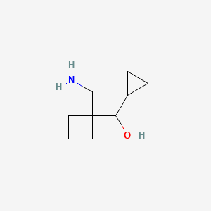 molecular formula C9H17NO B13164983 [1-(Aminomethyl)cyclobutyl](cyclopropyl)methanol 