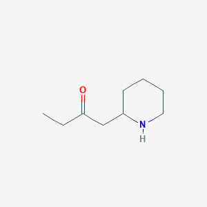 molecular formula C9H17NO B13164984 1-(Piperidin-2-yl)butan-2-one 