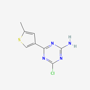 4-Chloro-6-(5-methylthiophen-3-yl)-1,3,5-triazin-2-amine