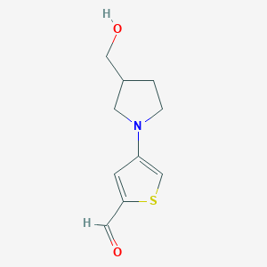 4-[3-(Hydroxymethyl)pyrrolidin-1-yl]thiophene-2-carbaldehyde