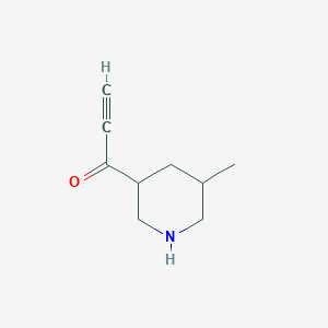 molecular formula C9H13NO B13165019 1-(5-Methylpiperidin-3-yl)prop-2-yn-1-one 