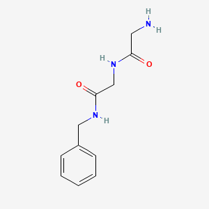 molecular formula C11H15N3O2 B13165028 2-Amino-N-[(benzylcarbamoyl)methyl]acetamide 