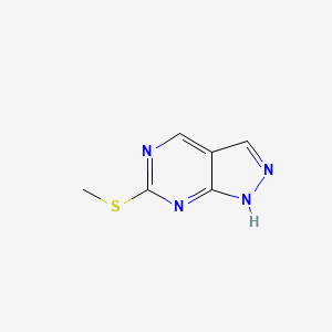 molecular formula C6H6N4S B1316504 6-(methylthio)-1H-pyrazolo[3,4-d]pyrimidine CAS No. 55084-74-7